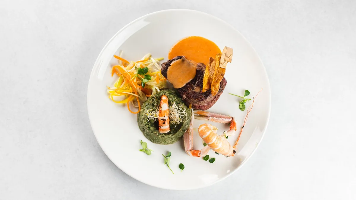 Goveji file Surf and turf s prilogo