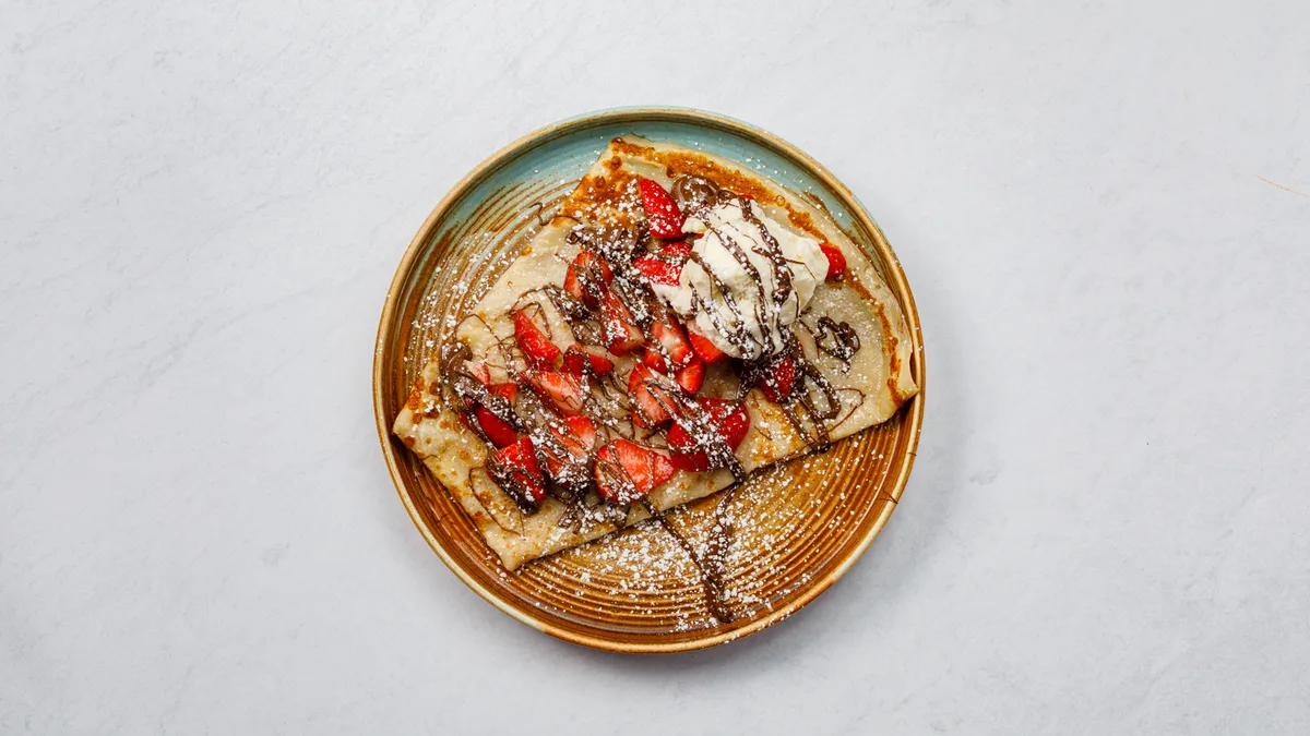 Mix crepes med glass
