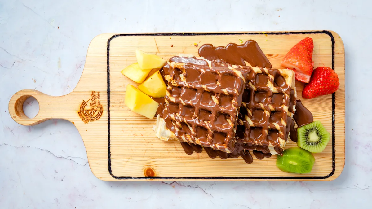 Våfflor, Nutella and glass
