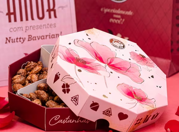 Kit Caixa Presente Floral