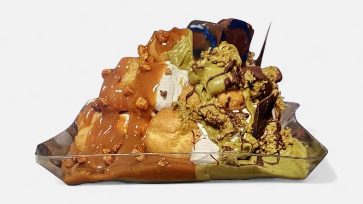 Toffee caramel and Dubai profiterol