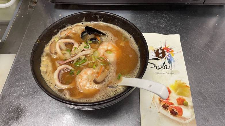 Seafood Ramen with Spicy Miso Broth