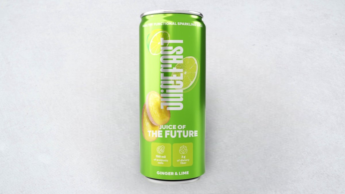 Juicefast fermentirana Kombucha - đumbir i limeta  0,33 l