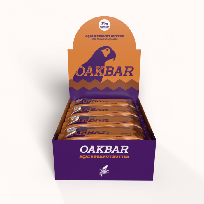 Caixa Oakbar Açaí Penut Butter (12 Un.)