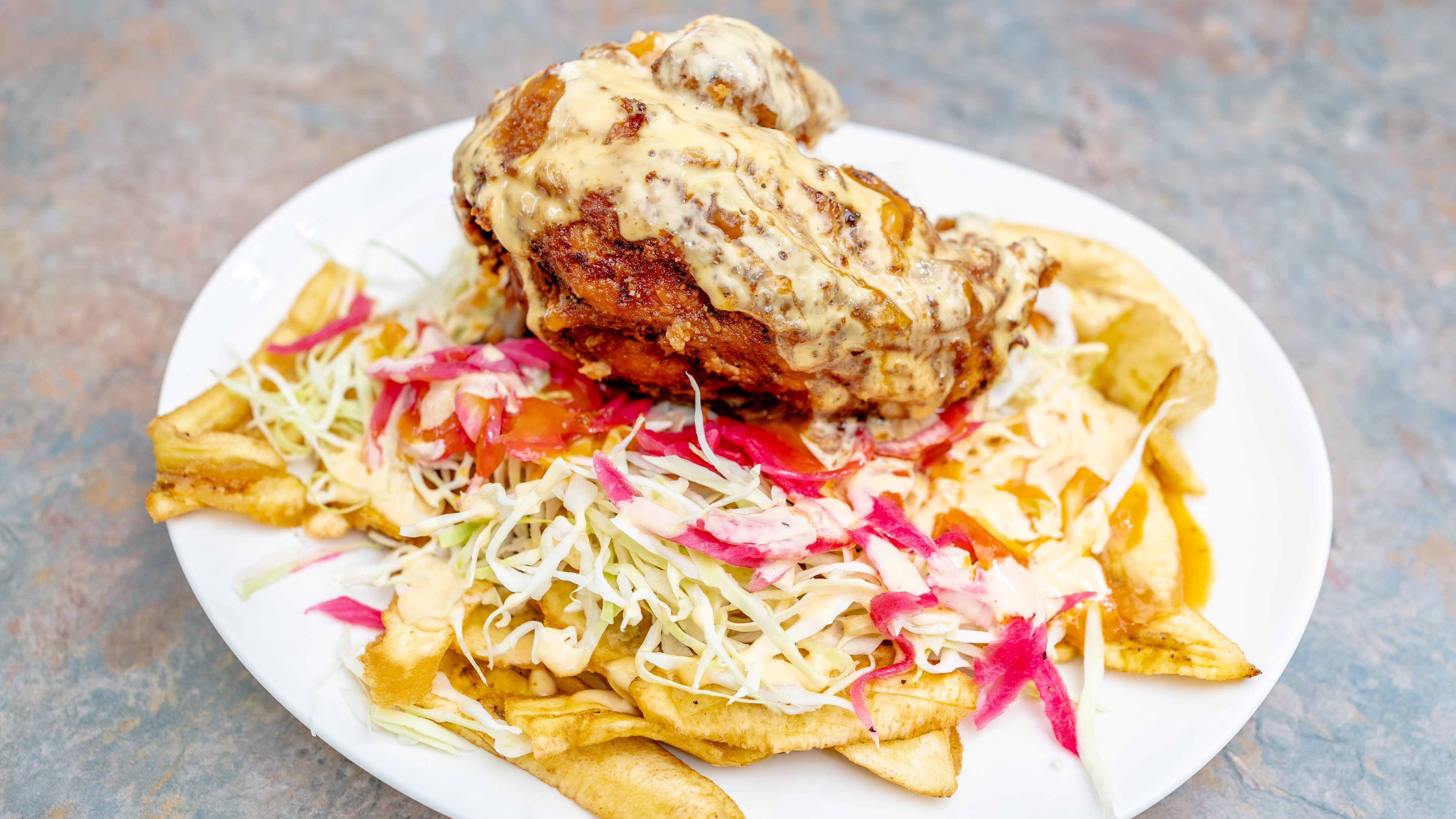 1. Pollo Con Tajadas / Fried Chicken with Green Banana Slices