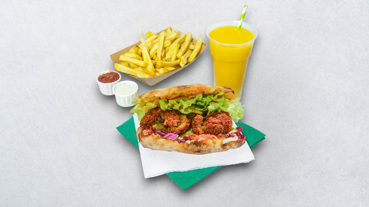 Joyful Falafel + Pommes frites + sok 0,33 l