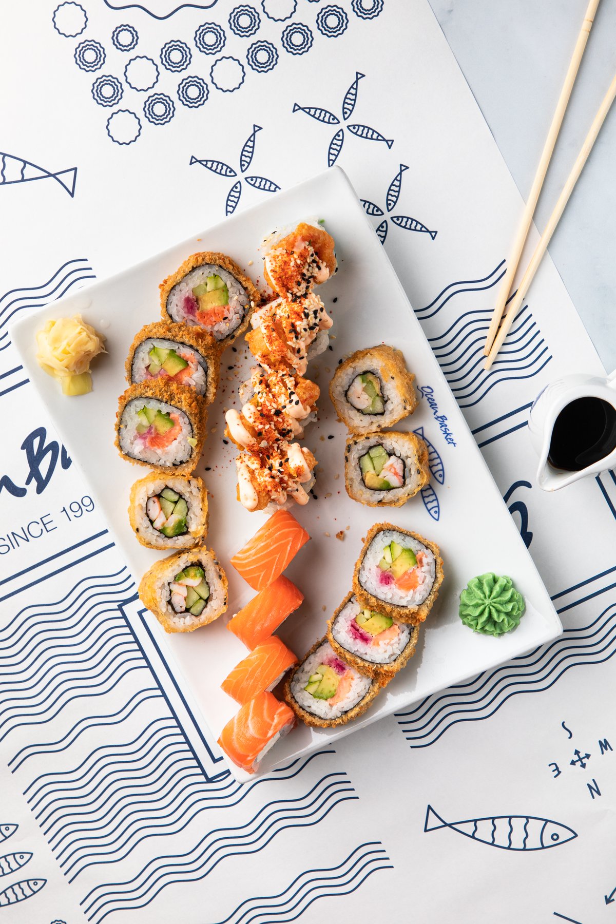 Bomb platter sushi platter