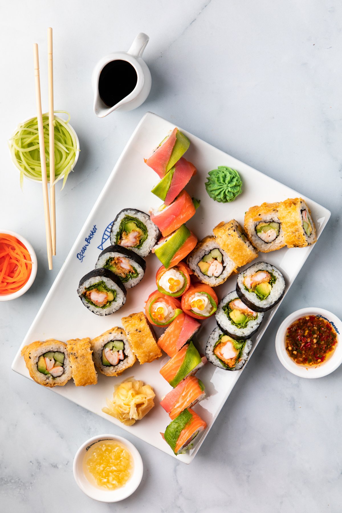 Two way sushi platter