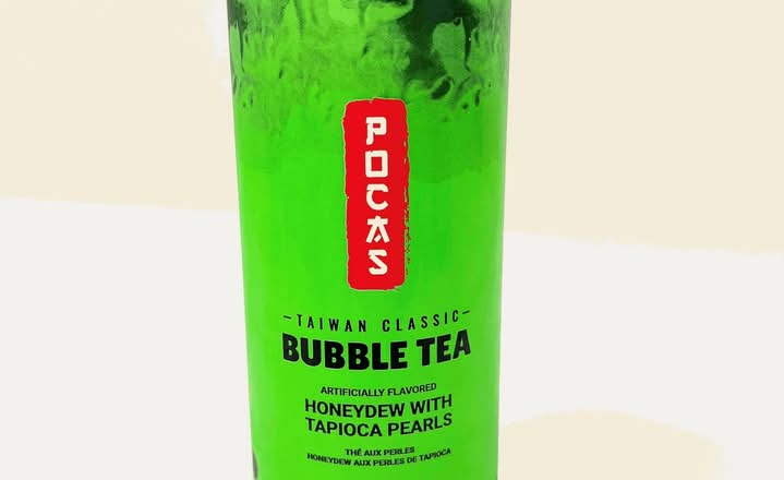 Bubble Tea Honeydew with Tapioca Pearls