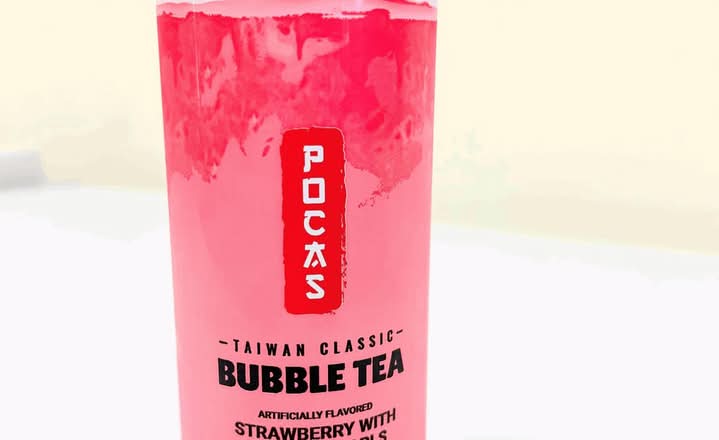 Bubble Tea Strawberry with Tapioca Pearls