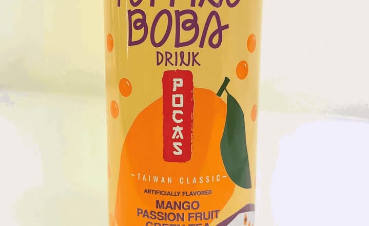 Popping Boba Mango Passion Fruit Green Tea
