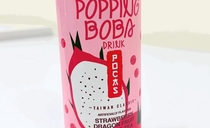 Popping Boba Strawberry Dragon Fruit Oolong Tea