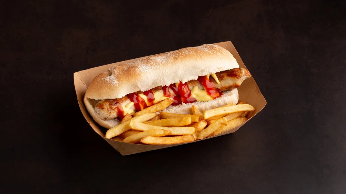 Classic Hot Dog with White Sausage
