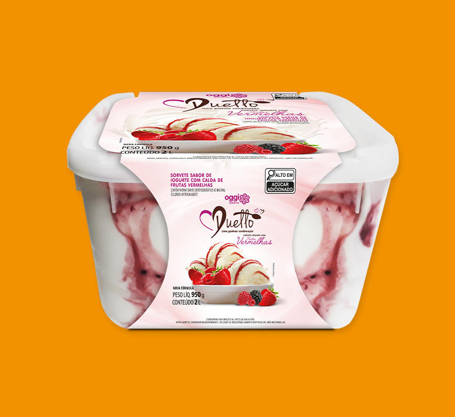 2 Litros Duetto Iogurte Com Frutas Vermelhas