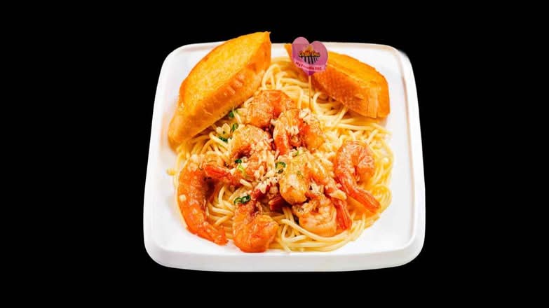 Garlic Shrimp Spaghetti