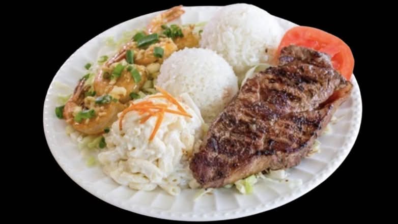 New York Steak and Garlic Shrimp