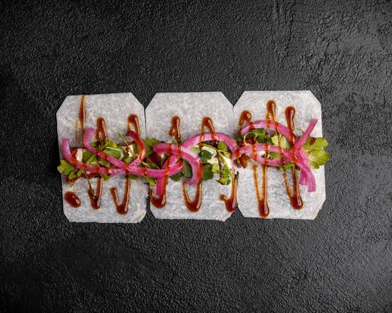 Pork Belly Jicama Tacos