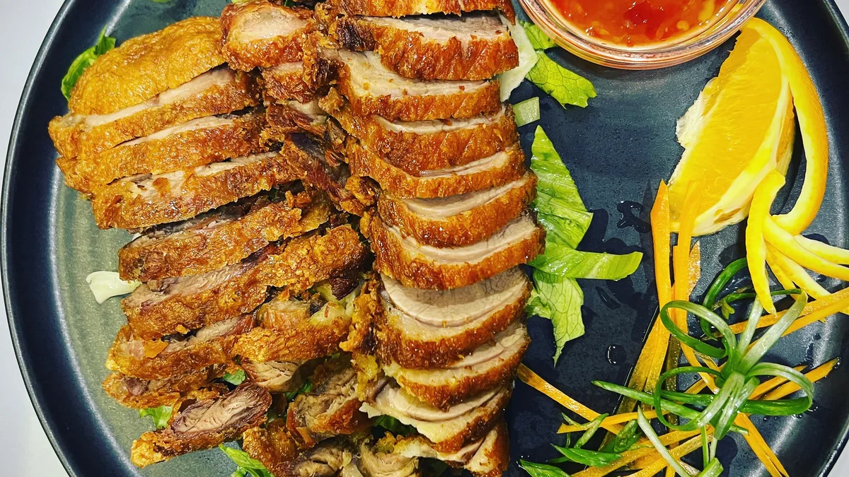 H5 crispy duck with rice
