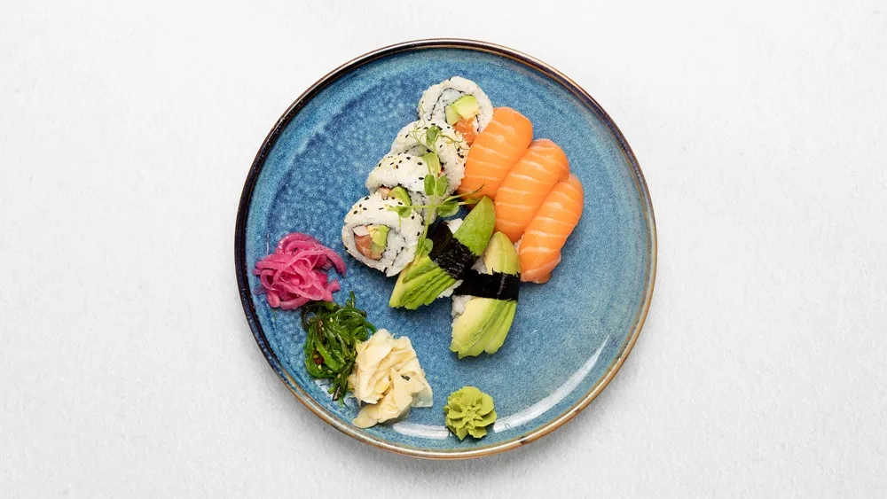 A. Mellansushi - 9 bitar