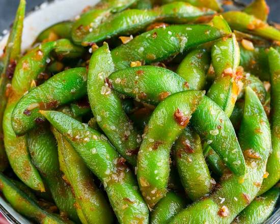 Spicy Garlic Edamame
