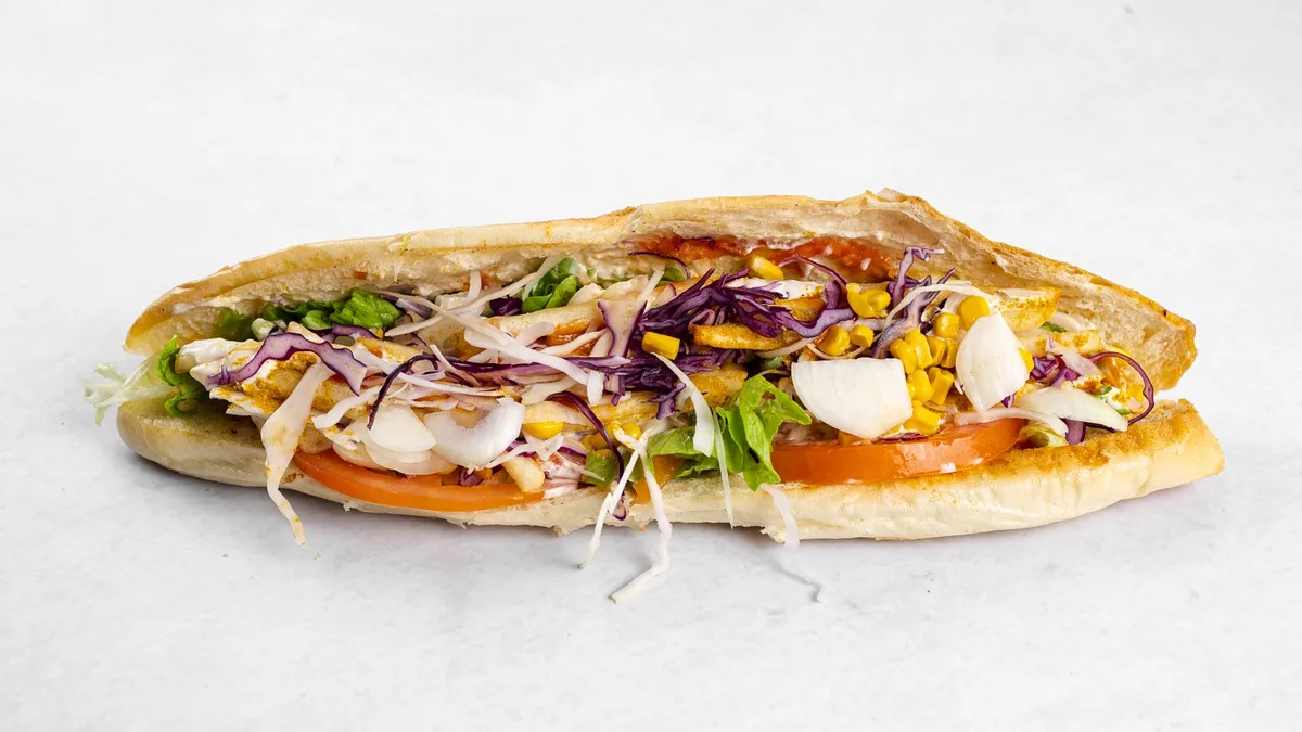 Vegetarian hot dog