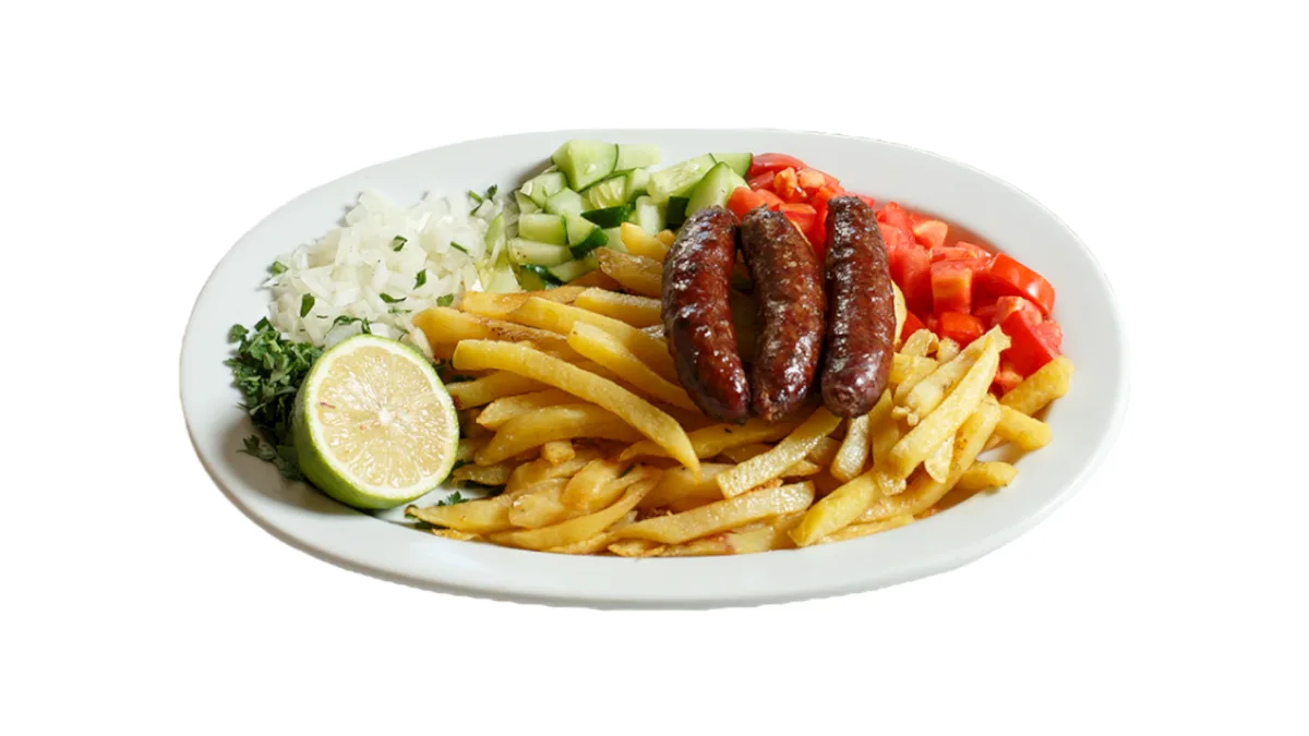 Kobasice sa žara s prilogom