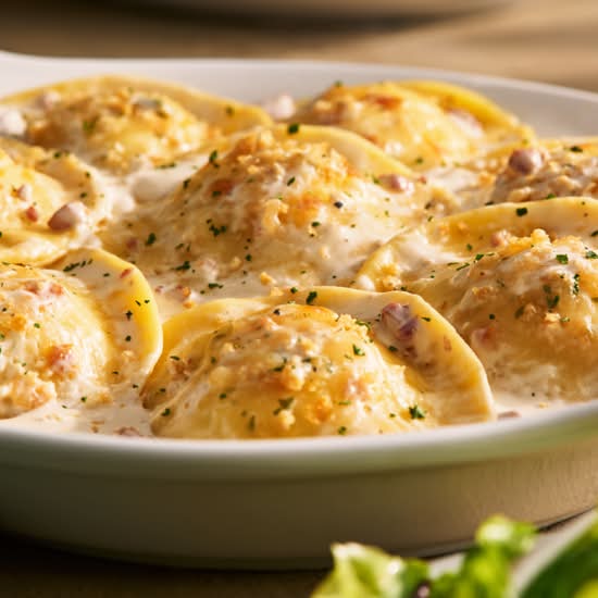 Ravioli Carbonara