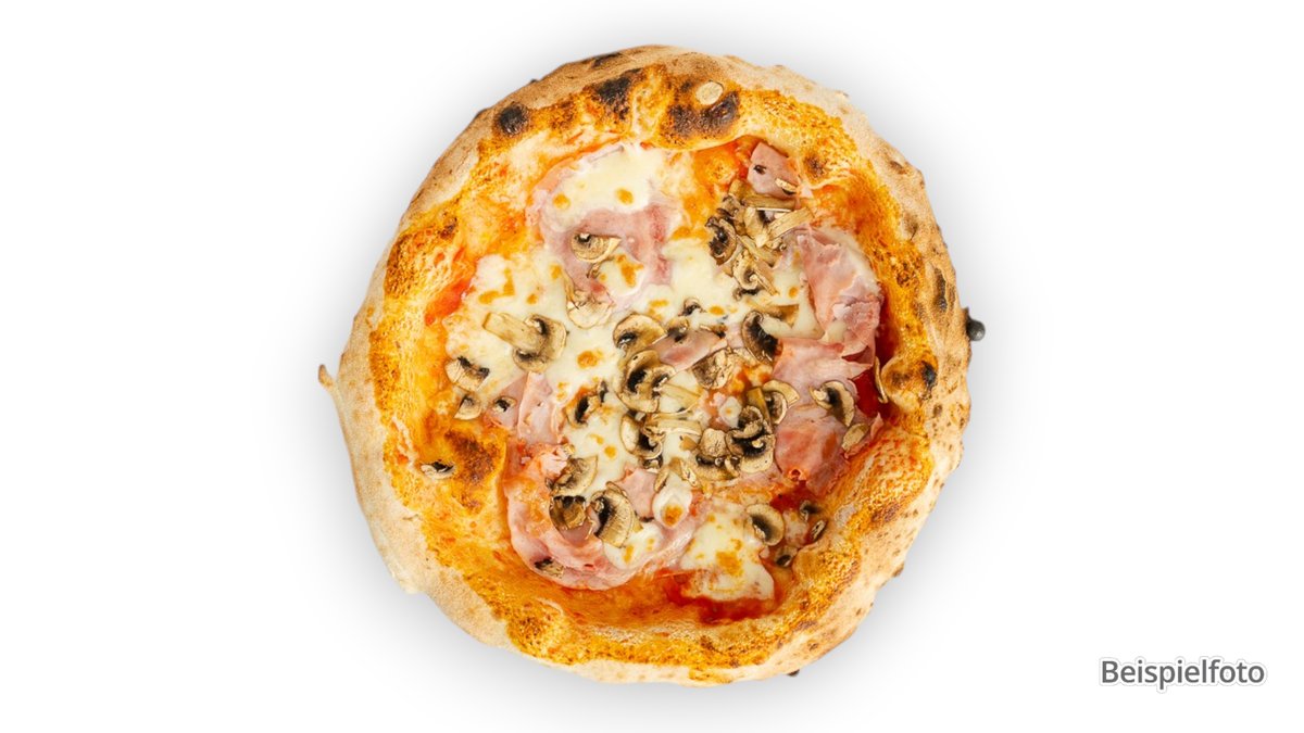 13. Pizza mit Truthahnschinken und Champignons