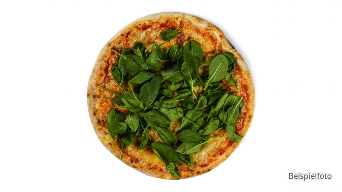 34. Pizza mit Basilikum