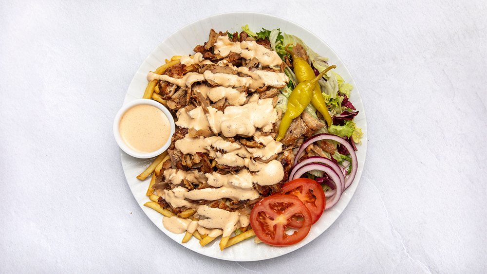 Gyrostallrik med pommes