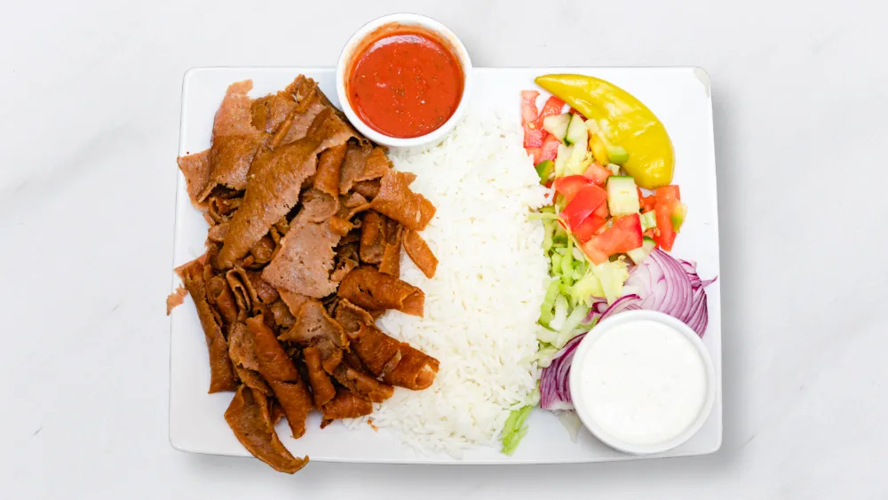 Kebabtallrik med ris