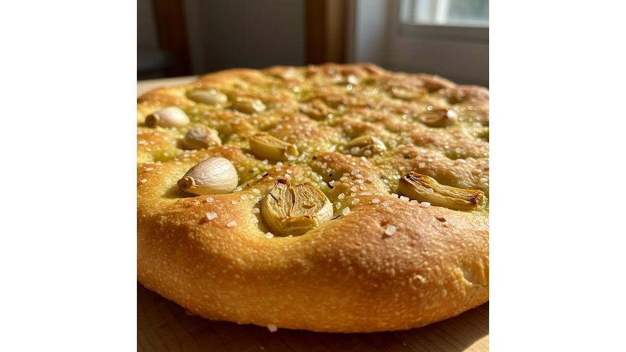 Focaccia cu usturoi