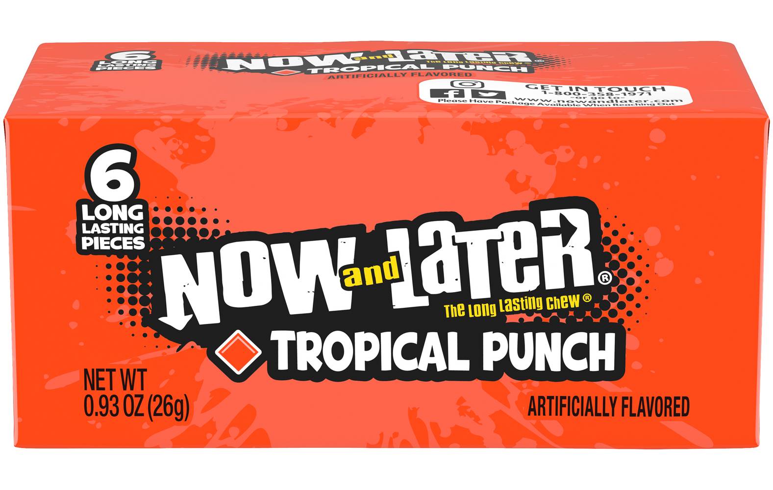 Now and Later Candy Bar, Tropical Punch (0.9 fl oz)