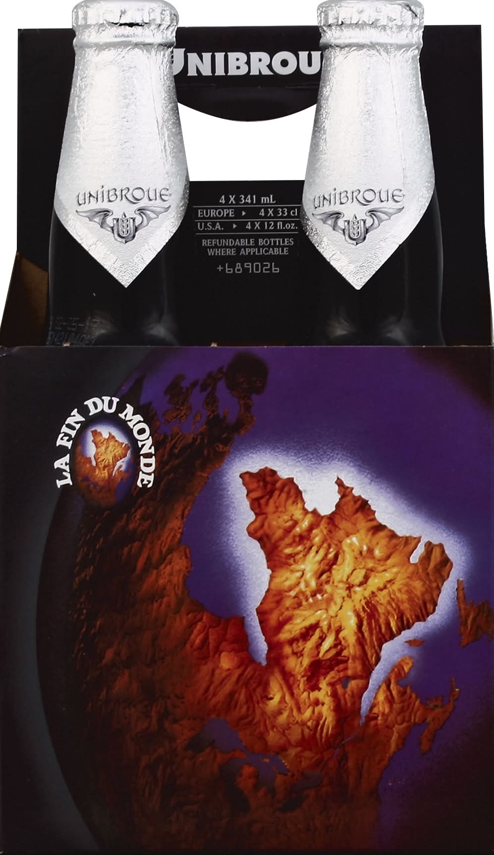 Unibroue La Fin Du Monde Triple Golden Ale Beer (4 x 12 fl oz)