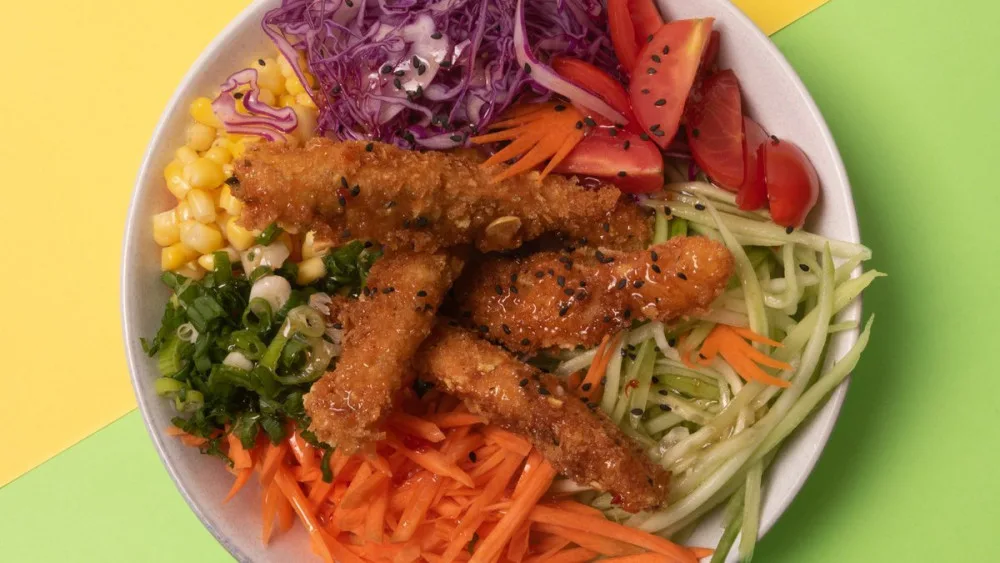 Fish tempura poke
