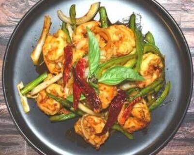 Spicy Basil Shrimp