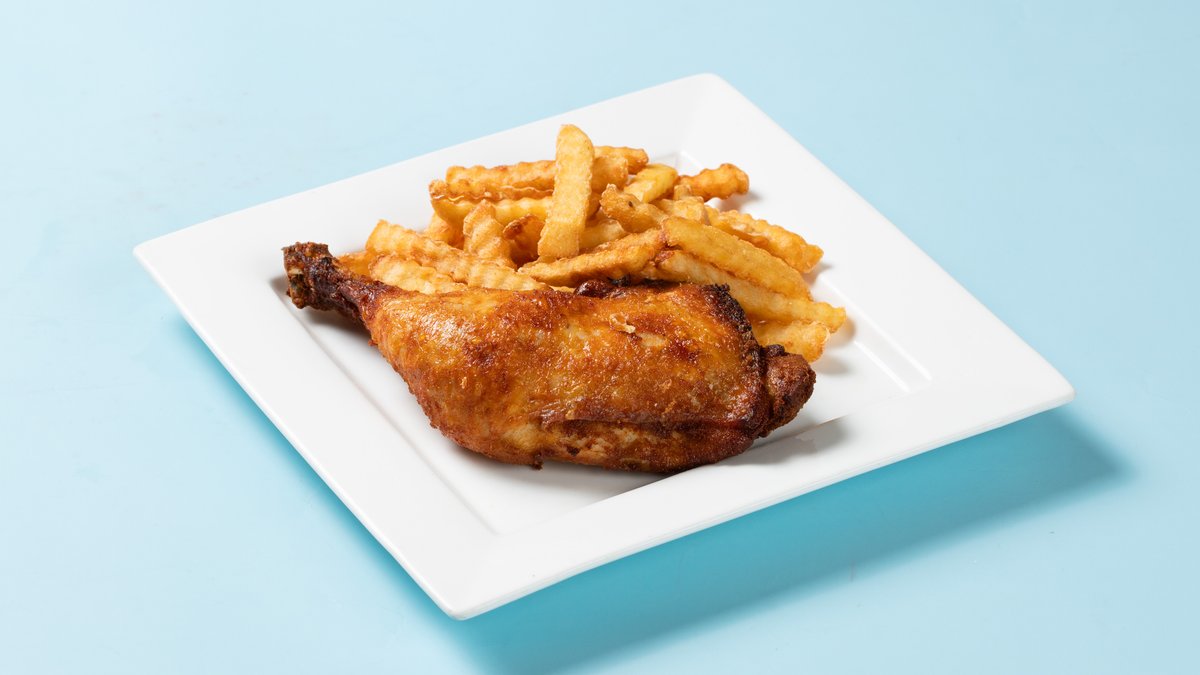1/4 Stekt Kylling m/ Pommes Frites