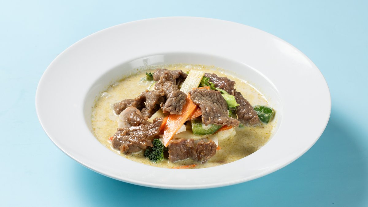 Thai Biff i Grønn Karri m/ Kokosmelk 🌶