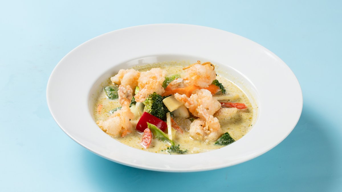 Thai Scampi i Grønn Karri m/ Kokosmelk 🌶