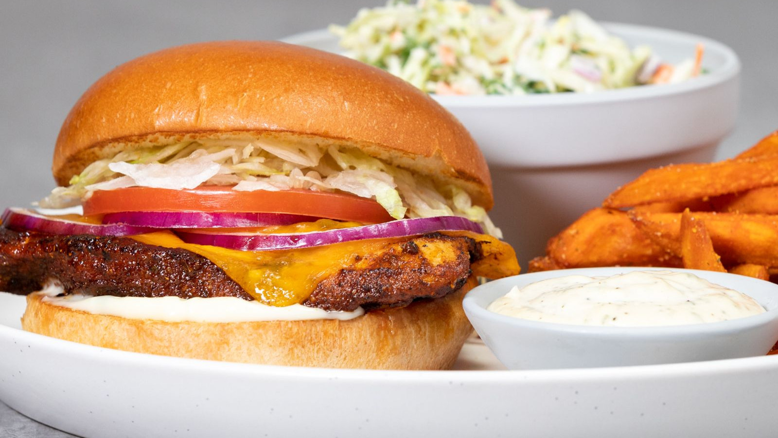 Cajun Chicken Cheddar Burger