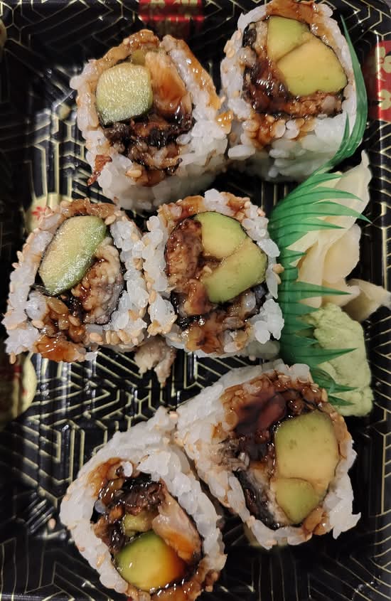 12. Eel Avocado or Cucumber Roll