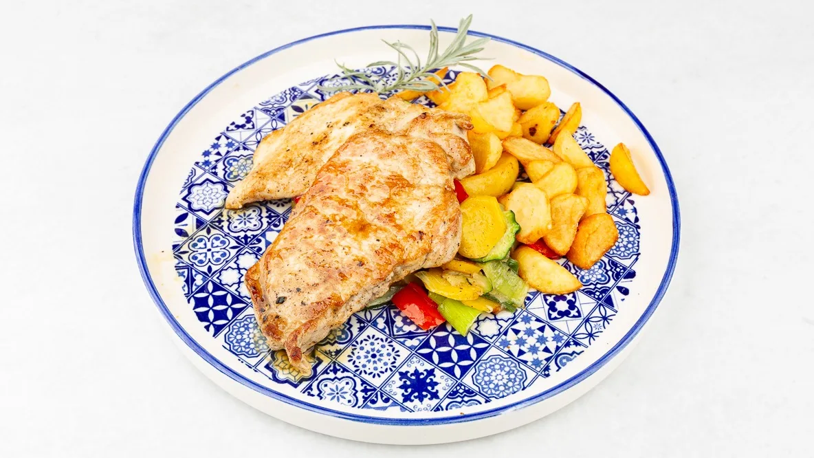 Grilled pork medallions