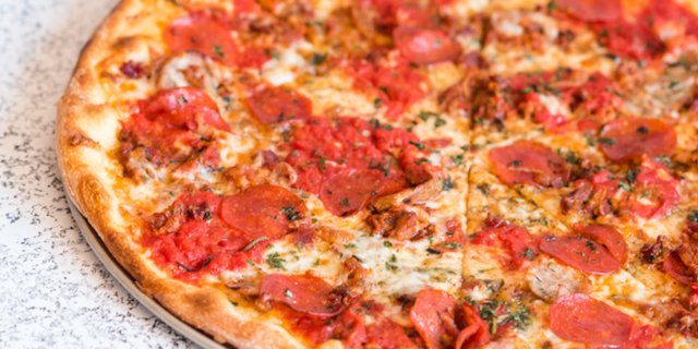 Meatball, Sausage, Pepperoni and Bacon Pizza