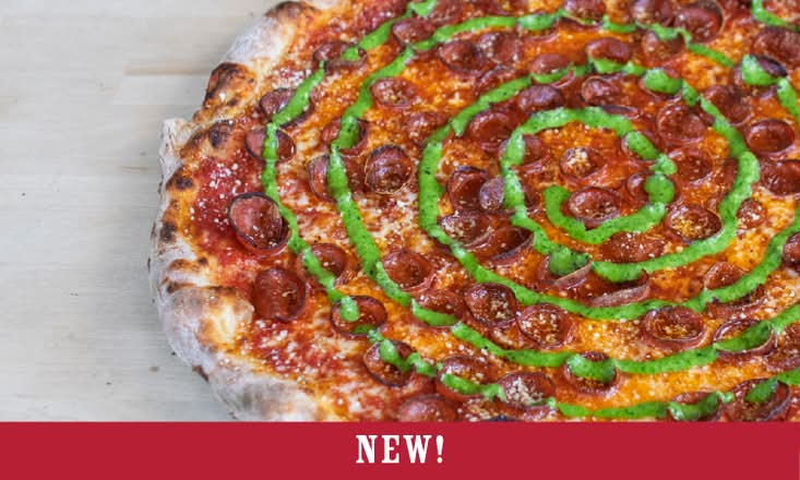 Small DD  Pesto Cup and Char Pepperoni