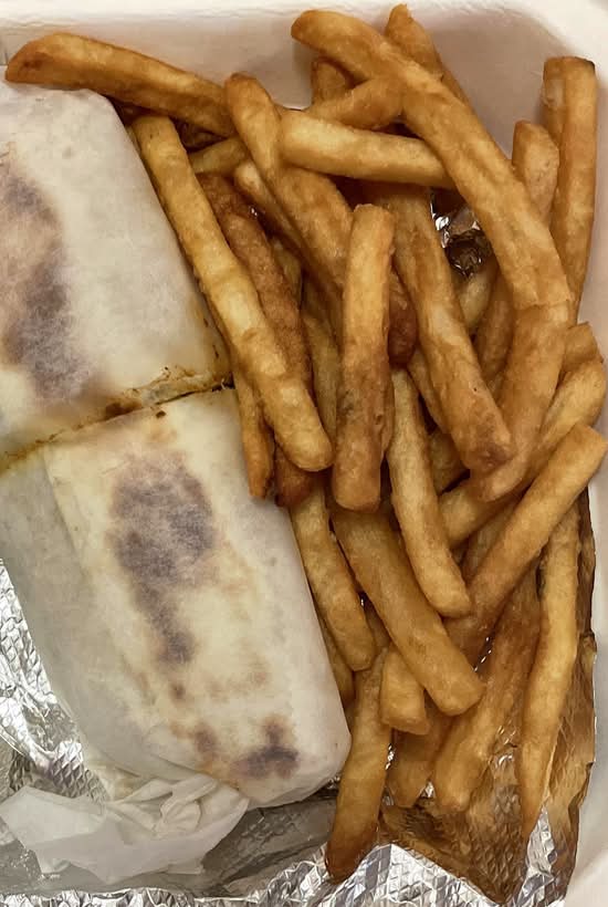 BUFFALO CHICKEN WRAP WITH FRIES