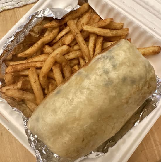 CHICKEN CRUNCH BURRITO W/ FRIES