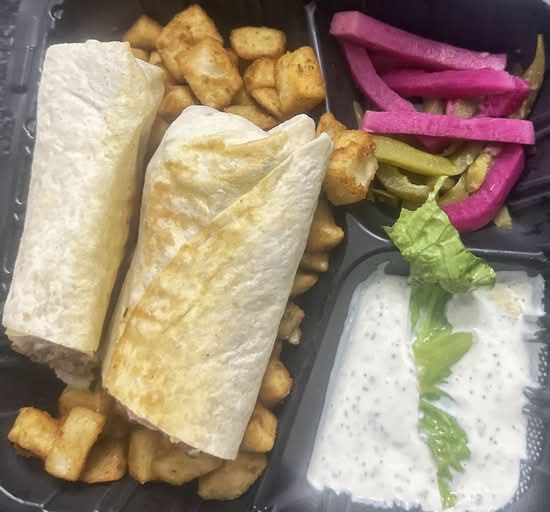 LAMB SHAWARMA WRAP W/FRIES