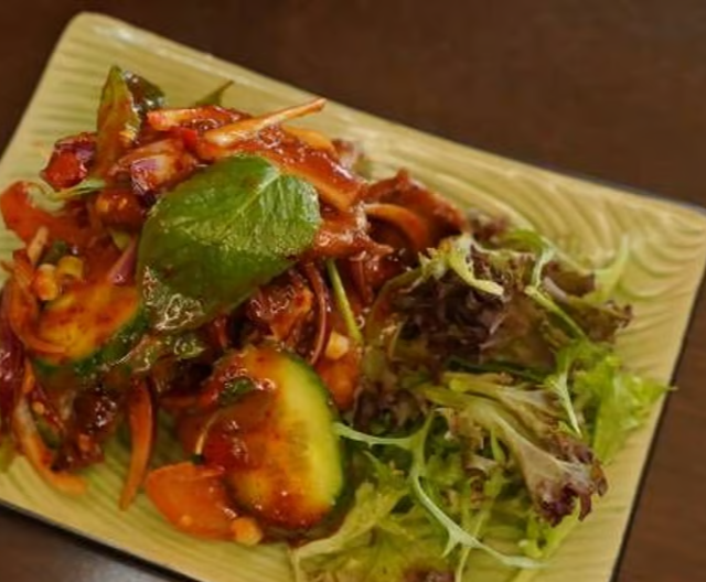 Grilled Meat and Salad