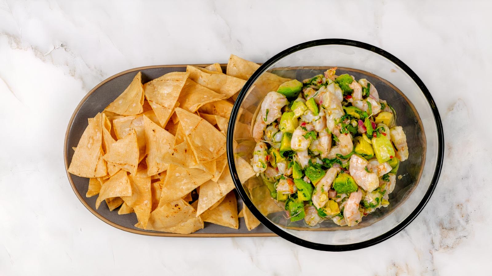 Baja Shrimp Ceviche and Tortilla Chips (GF)