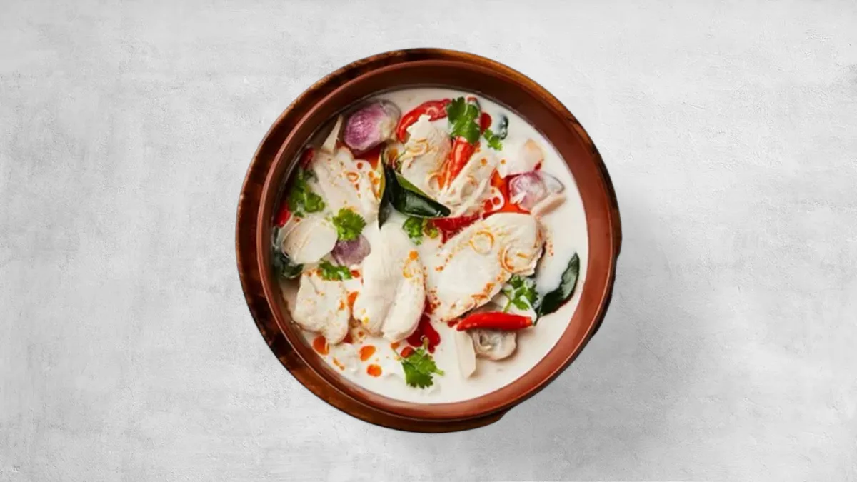Tom Kha soup and rice